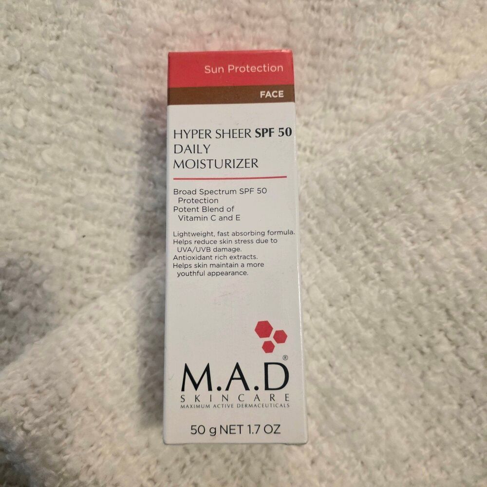 m.a.d. Skincare Hyper Sheer SPF 50 Daily Face Moisturizer